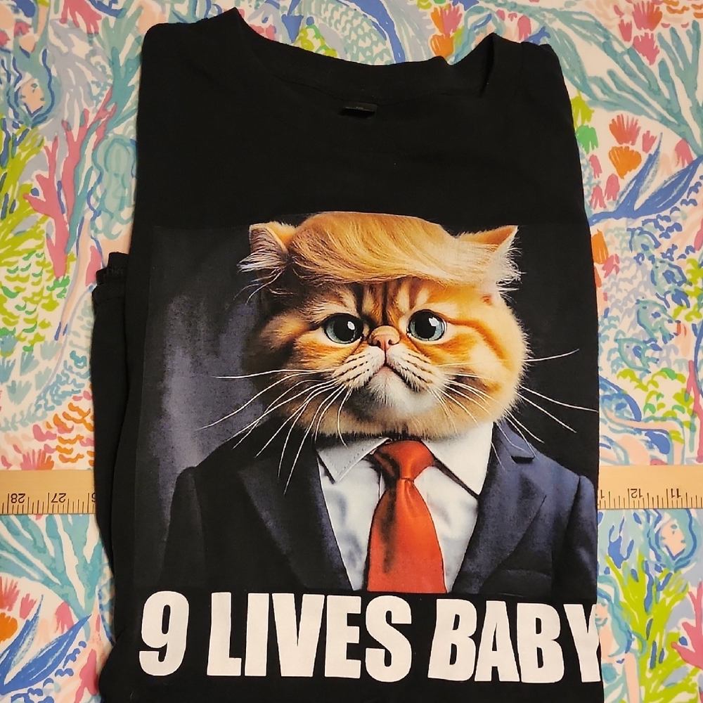 Cat Like Morris in Red Tie Black T-Shirt 9lives W/ Swooping Hair 4XL Like New